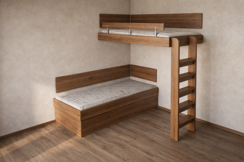 Palanda rohová L kolmý žebřík dub eshop 3